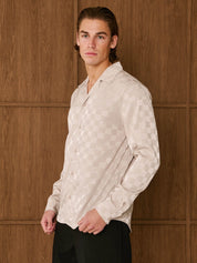 Champagne Jacquard Square Shirt