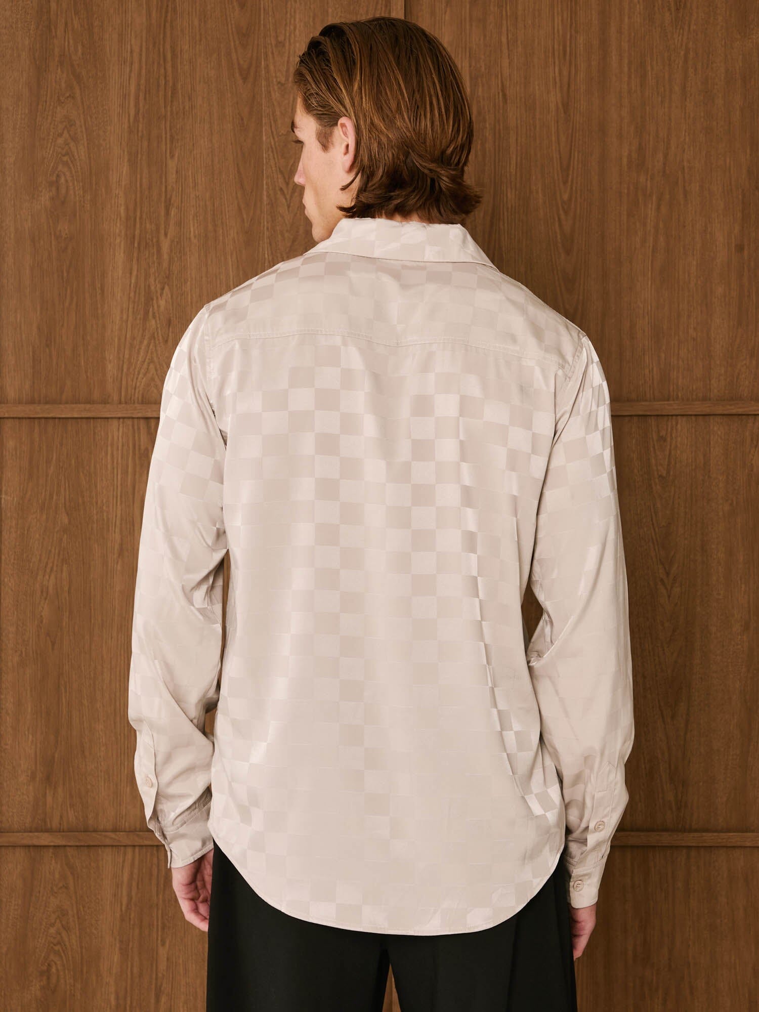 Champagne Jacquard Square Shirt