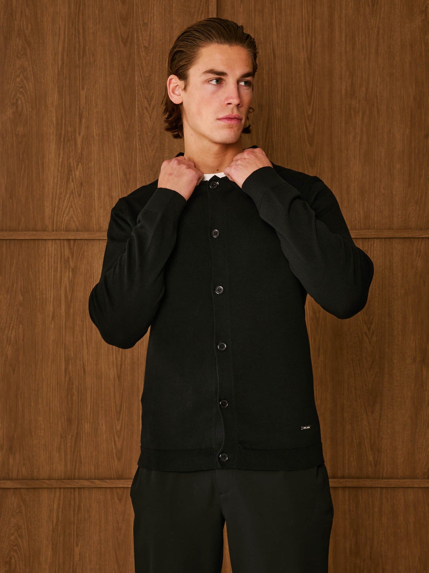 Black Knit Overshirt