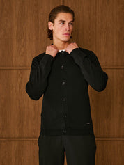 Black Knit Overshirt