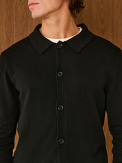 Black Knit Overshirt