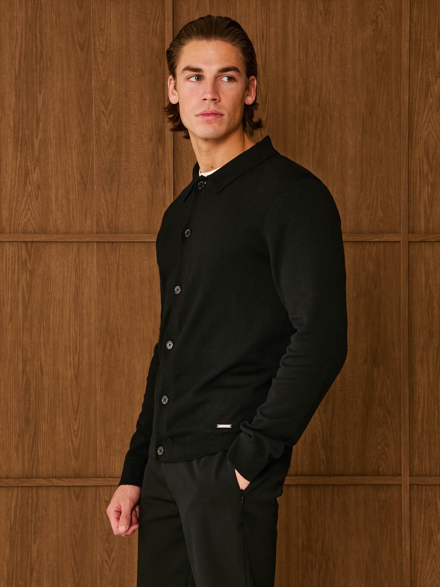 Black Knit Overshirt