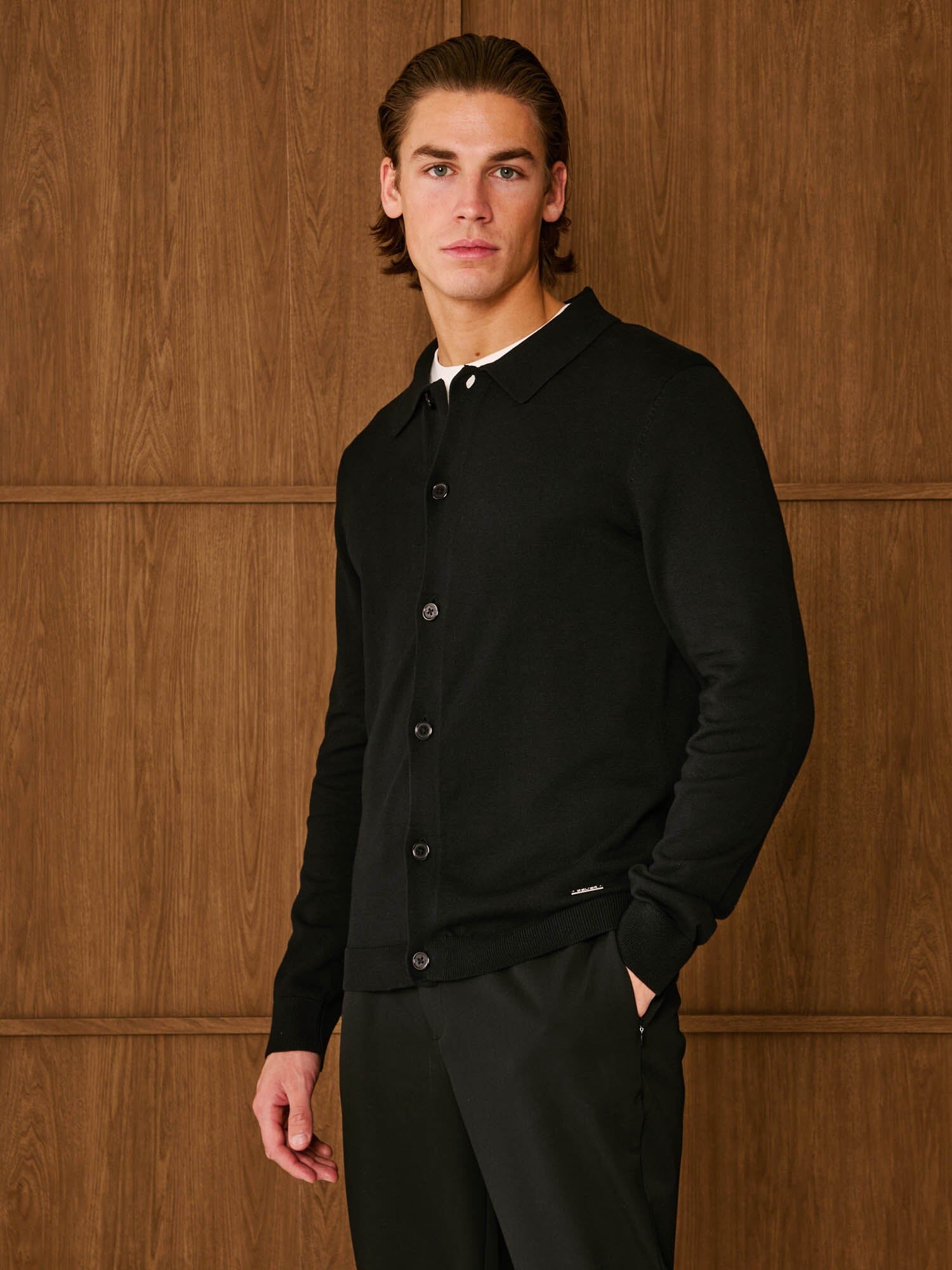 Black Knit Overshirt