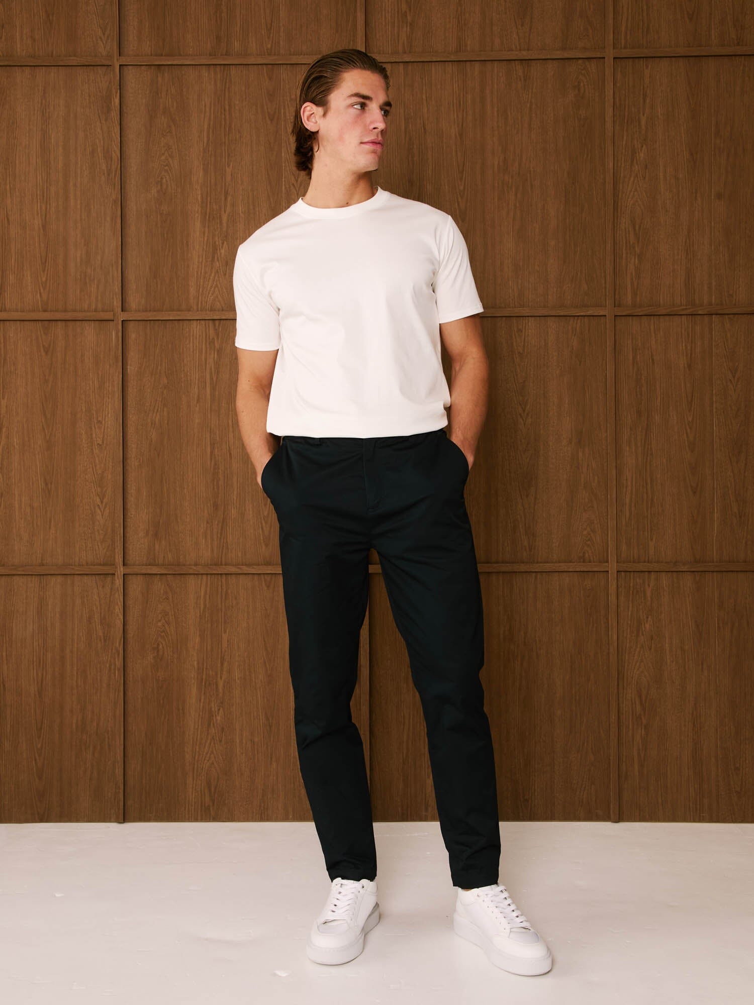 Black Essential Side Adjuster Trouser