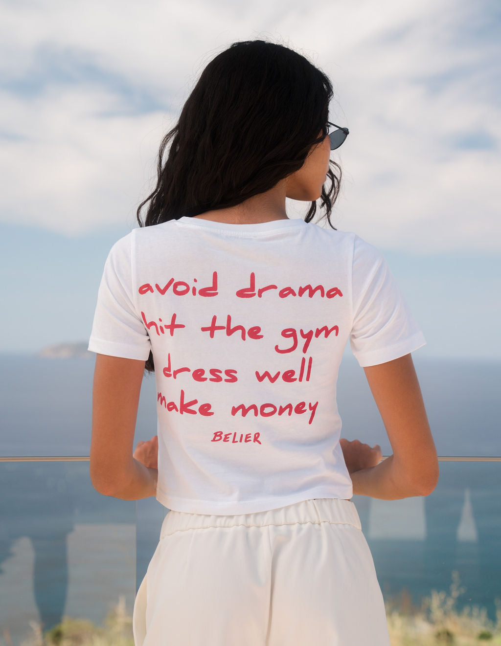 Mantra Slogan T-Shirt - White
