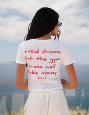 Mantra Slogan T-Shirt - White