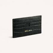 Black Croc Card Holder
