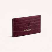 Burgundy Croc Card Holder
