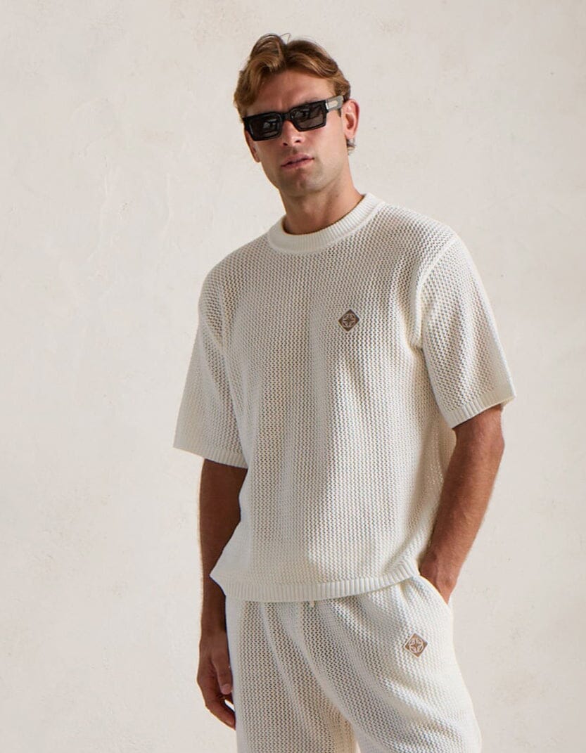 Leon Crochet T-Shirt - White