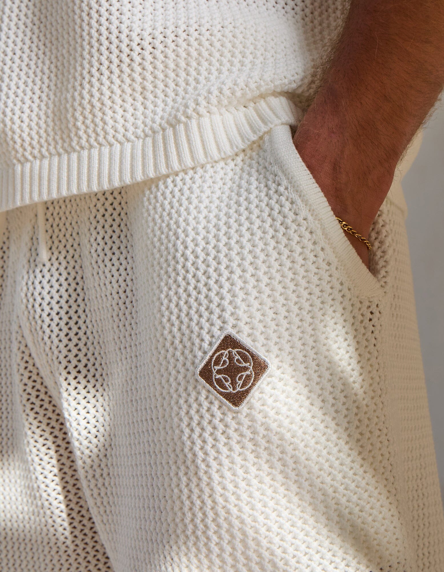 Leon Crochet Short - White