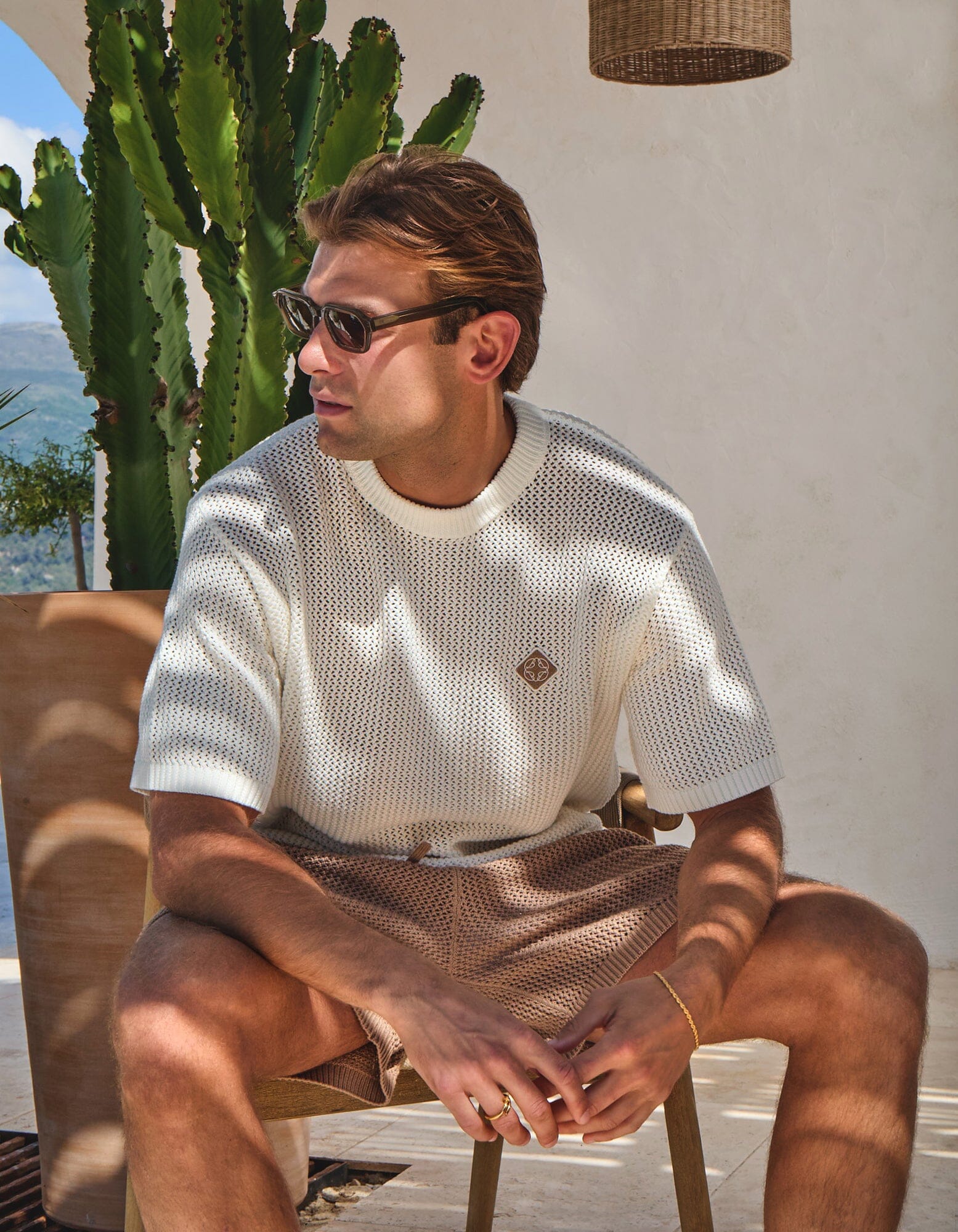 Leon Crochet T-Shirt - White