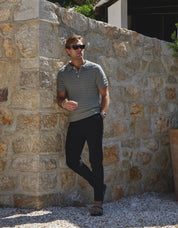 Jacques Diamond Stitch Polo - Sage