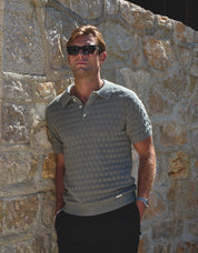 Jacques Diamond Stitch Polo - Sage