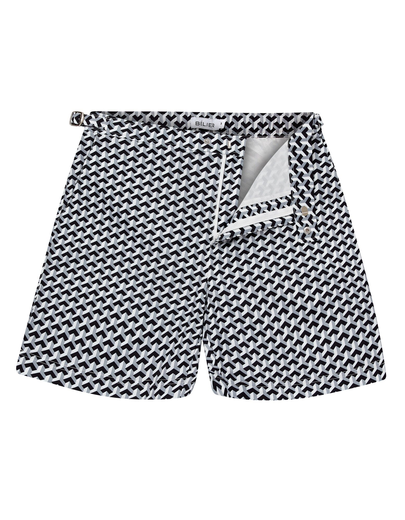 Illusion Print Swimshort | Monochrome