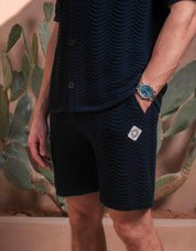 Ocean Crochet Short - Navy