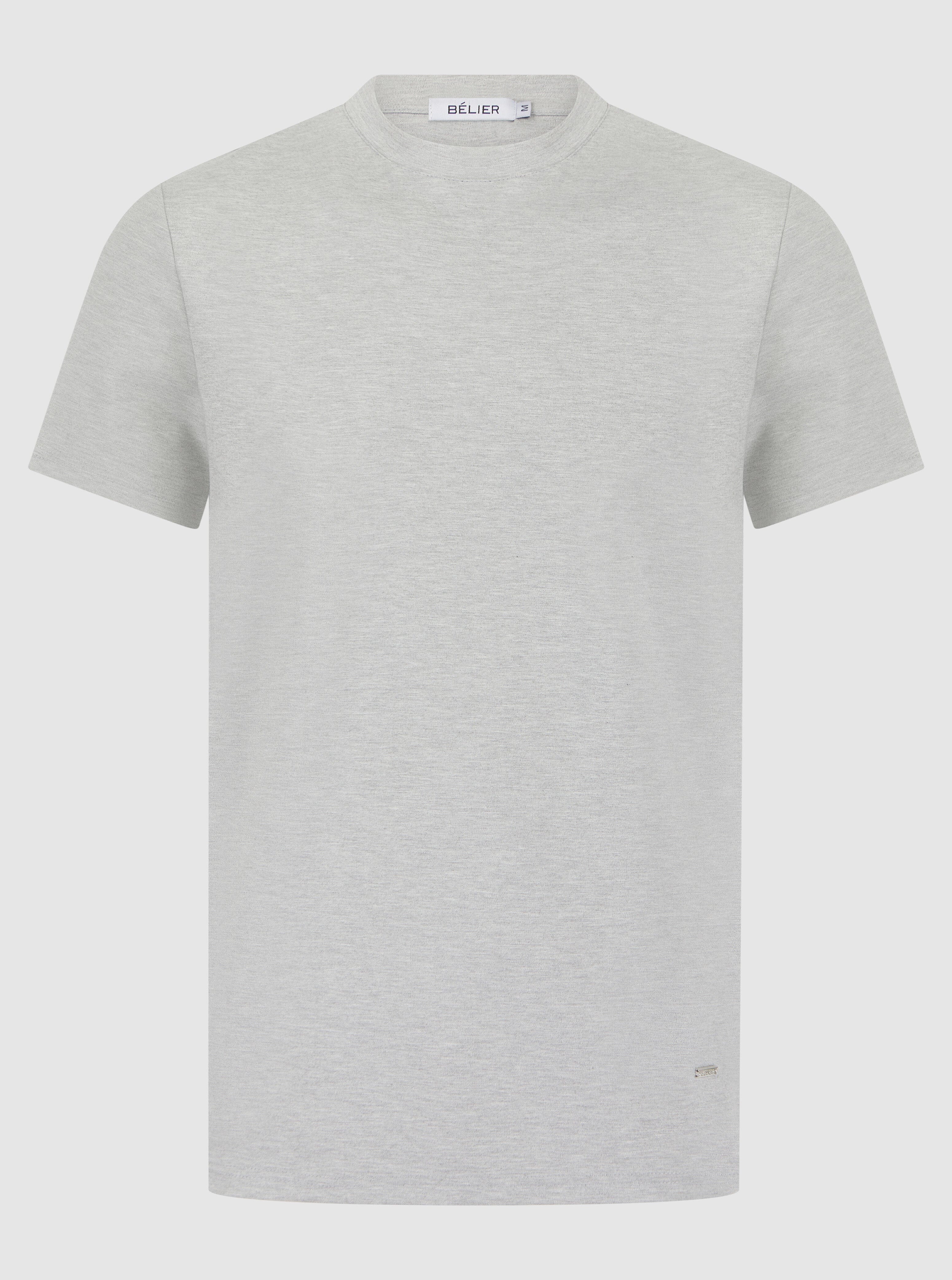 Premium Plain T-shirt Grey Marl