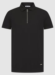 Premium Zip POLO BLACK