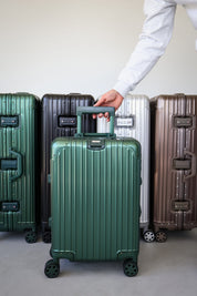 20" Small Aluminium Suitcase - Green