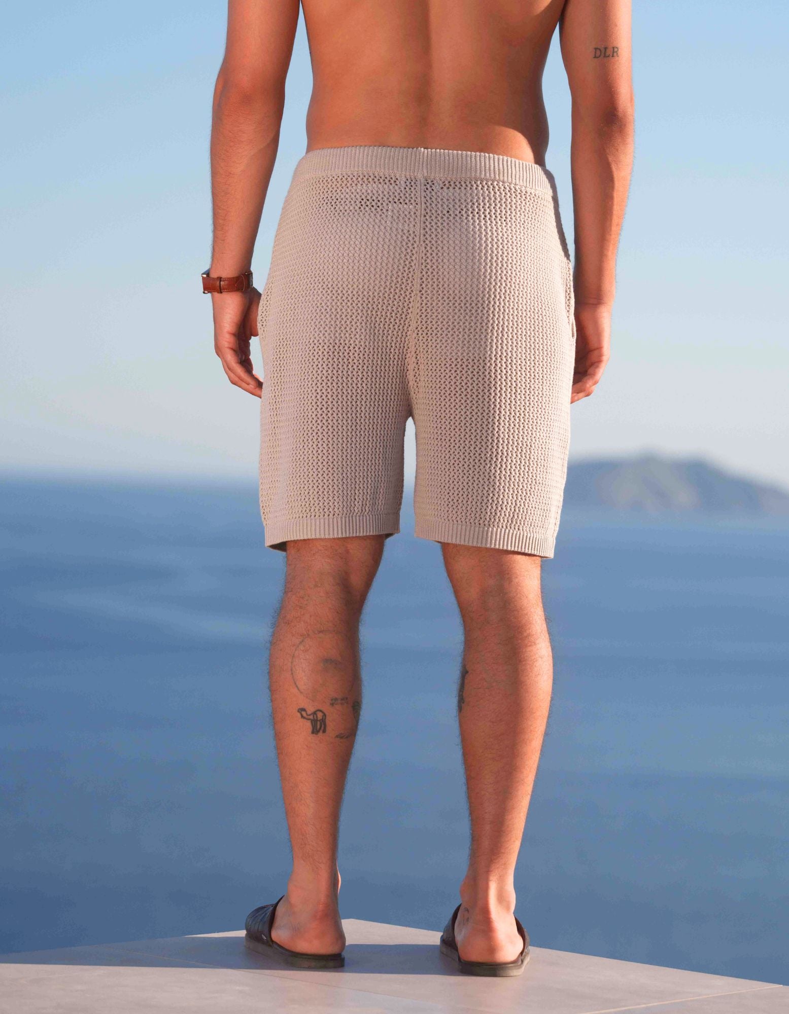 Leon Crochet Short - Taupe
