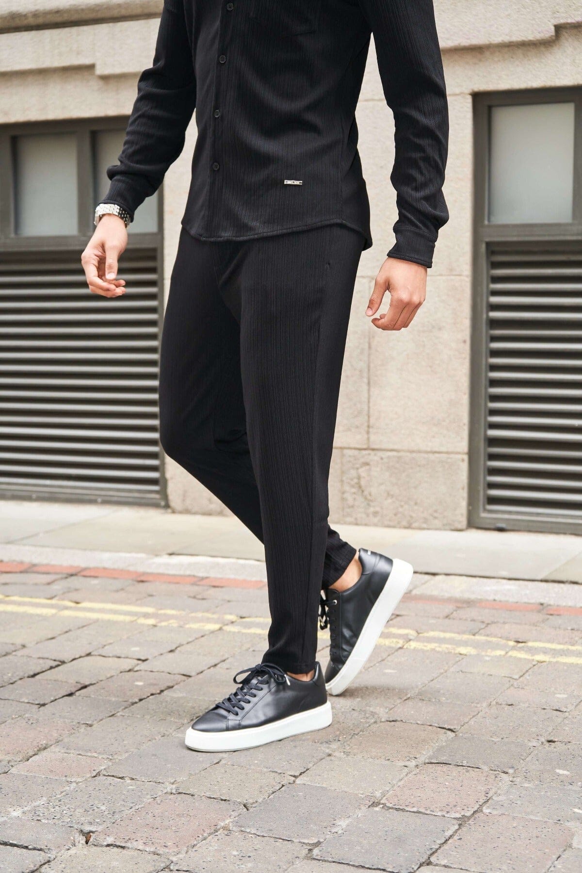 Textured Trouser Black