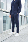 Textured Navy Trousers
